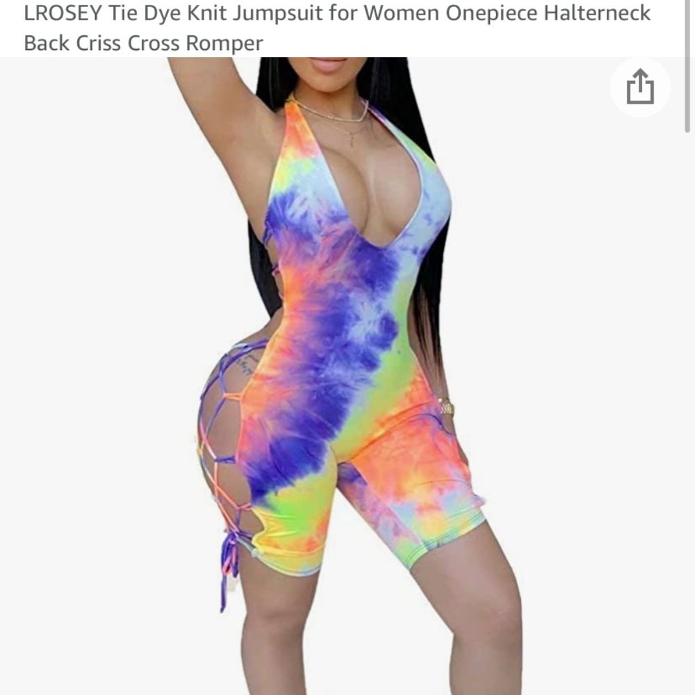 LROSEY TIE DYE KNIT JUMPSUIT FOR WOMEN - Picture 3 of 3